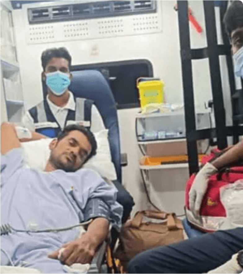 Emergency Patient in Ambulance